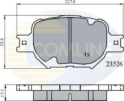 Comline CBP0896 - Əyləc altlığı dəsti, əyləc diski furqanavto.az