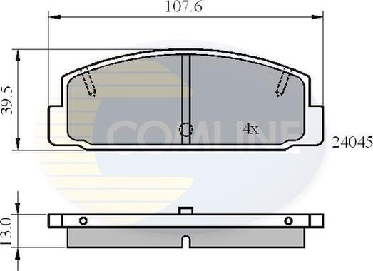 Comline CBP0819 - Əyləc altlığı dəsti, əyləc diski furqanavto.az