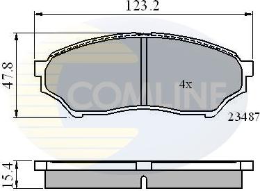 Comline CBP0826 - Əyləc altlığı dəsti, əyləc diski furqanavto.az