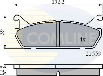 Comline CBP0875 - Əyləc altlığı dəsti, əyləc diski furqanavto.az