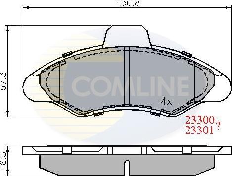 Comline CBP0393 - Əyləc altlığı dəsti, əyləc diski furqanavto.az