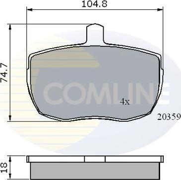 Comline CBP0319 - Əyləc altlığı dəsti, əyləc diski furqanavto.az