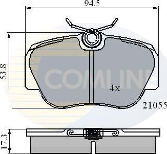 Comline CBP0328 - Əyləc altlığı dəsti, əyləc diski furqanavto.az