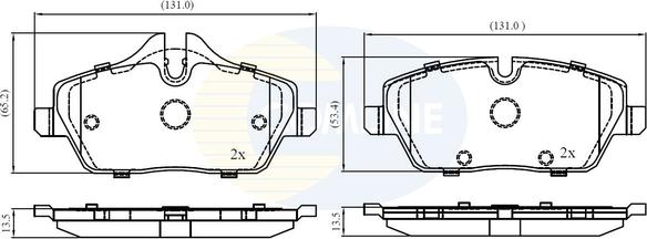 Comline CBP02444 - Əyləc altlığı dəsti, əyləc diski furqanavto.az