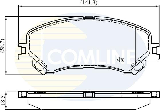 Comline CBP02423 - Əyləc altlığı dəsti, əyləc diski furqanavto.az