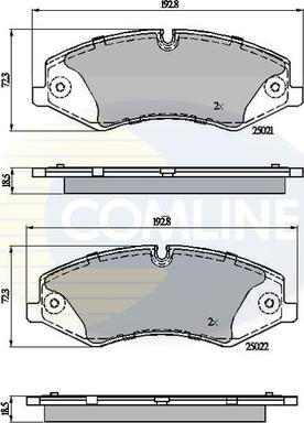 Comline CBP02030 - Əyləc altlığı dəsti, əyləc diski furqanavto.az