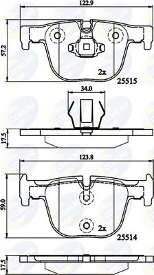 Comline CBP02147 - Əyləc altlığı dəsti, əyləc diski furqanavto.az