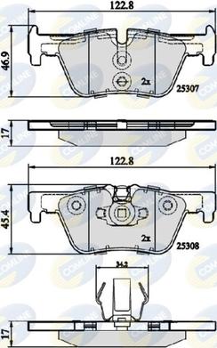 Comline CBP02131 - Əyləc altlığı dəsti, əyləc diski furqanavto.az