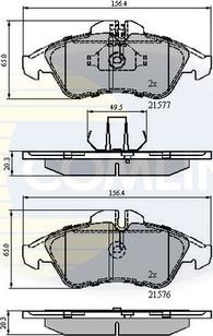 Comline CBP0212 - Əyləc altlığı dəsti, əyləc diski furqanavto.az