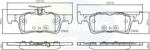 Comline CBP02369 - Əyləc altlığı dəsti, əyləc diski furqanavto.az