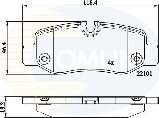 Comline CBP02315 - Əyləc altlığı dəsti, əyləc diski furqanavto.az