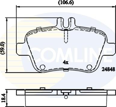 Comline CBP02209 - Əyləc altlığı dəsti, əyləc diski furqanavto.az