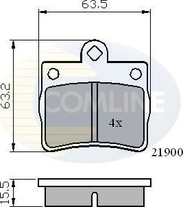 Comline CBP0220 - Əyləc altlığı dəsti, əyləc diski www.furqanavto.az