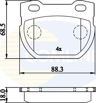 Comline CBP02215 - Əyləc altlığı dəsti, əyləc diski furqanavto.az