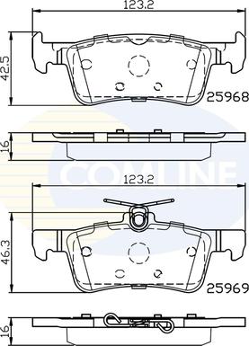 Comline CBP02233 - Əyləc altlığı dəsti, əyləc diski furqanavto.az