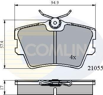 Comline CBP0272 - Əyləc altlığı dəsti, əyləc diski furqanavto.az