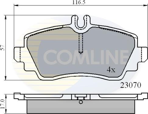 Comline CBP0748 - Əyləc altlığı dəsti, əyləc diski furqanavto.az