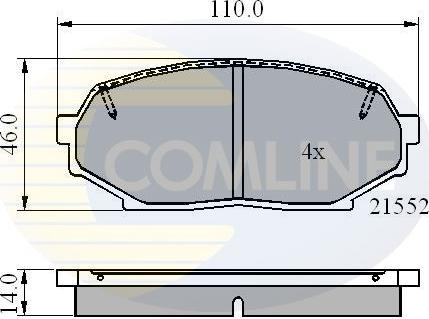 Comline CBP0754 - Əyləc altlığı dəsti, əyləc diski furqanavto.az