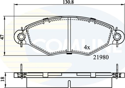 Comline CBP0704 - Əyləc altlığı dəsti, əyləc diski furqanavto.az