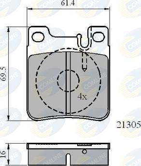 Comline CBP0702 - Əyləc altlığı dəsti, əyləc diski furqanavto.az