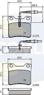 Comline CBP1455 - Əyləc altlığı dəsti, əyləc diski furqanavto.az