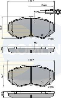 Comline CBP11040 - Əyləc altlığı dəsti, əyləc diski furqanavto.az