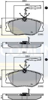 Comline CBP11001 - Əyləc altlığı dəsti, əyləc diski furqanavto.az