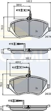 Comline CBP11251 - Əyləc altlığı dəsti, əyləc diski furqanavto.az