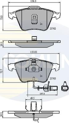 Comline CBP11200 - Əyləc altlığı dəsti, əyləc diski furqanavto.az