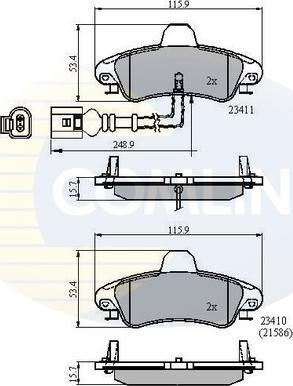 Comline CBP11235 - Əyləc altlığı dəsti, əyləc diski furqanavto.az