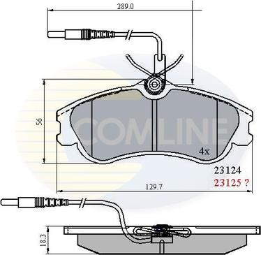 Comline CBP1174 - Əyləc altlığı dəsti, əyləc diski furqanavto.az