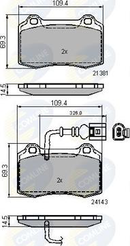 Comline CBP11737 - Əyləc altlığı dəsti, əyləc diski furqanavto.az