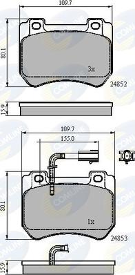 Comline CBP12102 - Əyləc altlığı dəsti, əyləc diski furqanavto.az