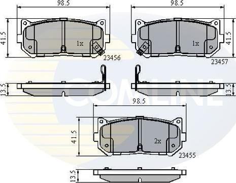 Comline CBP3906 - Əyləc altlığı dəsti, əyləc diski furqanavto.az