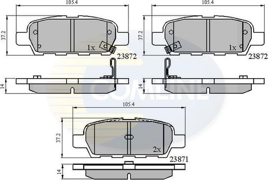 Comline CBP3912 - Əyləc altlığı dəsti, əyləc diski furqanavto.az