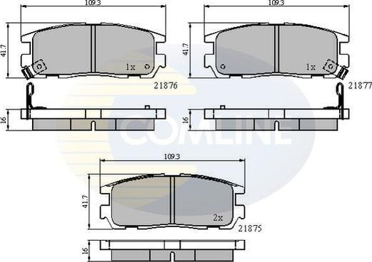 Comline CBP3461 - Əyləc altlığı dəsti, əyləc diski furqanavto.az