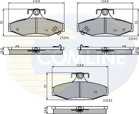 Comline CBP3586 - Əyləc altlığı dəsti, əyləc diski furqanavto.az