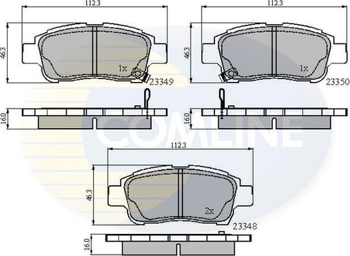 Comline CBP3582 - Əyləc altlığı dəsti, əyləc diski furqanavto.az