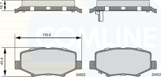 Comline CBP36091 - Əyləc altlığı dəsti, əyləc diski furqanavto.az