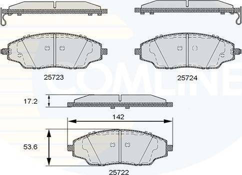 Comline CBP36083 - Əyləc altlığı dəsti, əyləc diski www.furqanavto.az