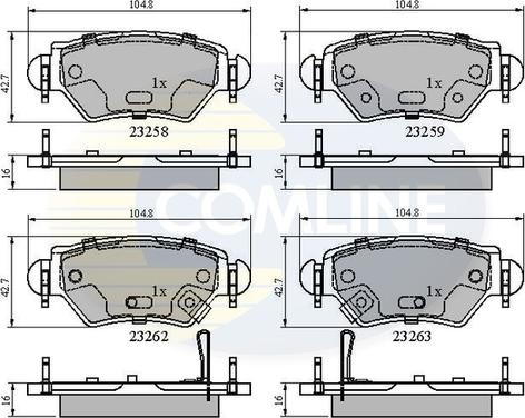 Comline CBP31504 - Əyləc altlığı dəsti, əyləc diski furqanavto.az