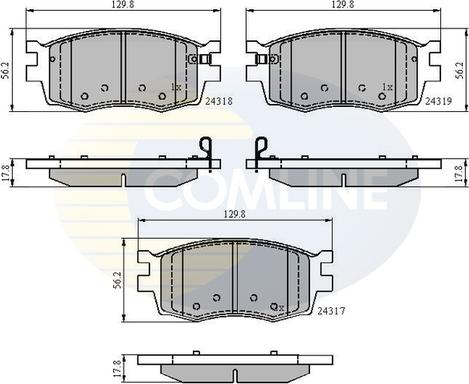 Comline CBP31519 - Əyləc altlığı dəsti, əyləc diski furqanavto.az