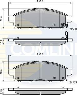 Comline CBP31584 - Əyləc altlığı dəsti, əyləc diski furqanavto.az