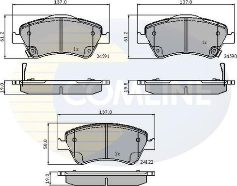 Comline CBP31576 - Əyləc altlığı dəsti, əyləc diski furqanavto.az