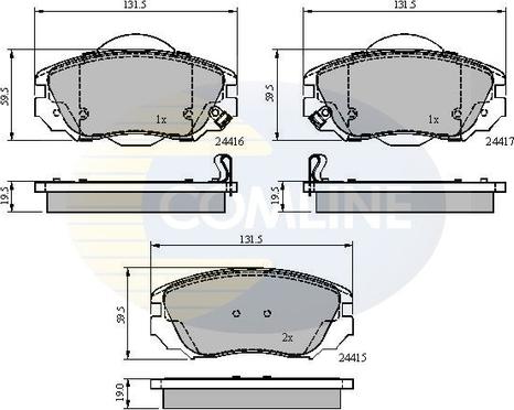 Comline CBP31679 - Əyləc altlığı dəsti, əyləc diski furqanavto.az