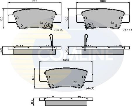 Comline CBP31674 - Əyləc altlığı dəsti, əyləc diski furqanavto.az