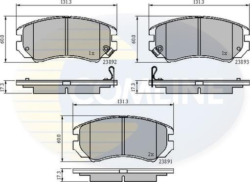 Comline CBP31196 - Əyləc altlığı dəsti, əyləc diski furqanavto.az