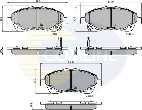 Comline CBP31140 - Əyləc altlığı dəsti, əyləc diski furqanavto.az