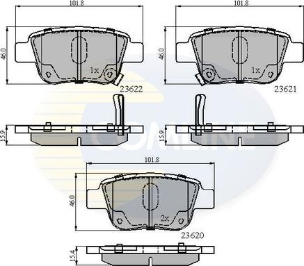 Comline CBP31141 - Əyləc altlığı dəsti, əyləc diski furqanavto.az