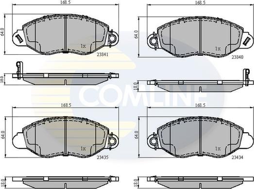 Comline CBP31107 - Əyləc altlığı dəsti, əyləc diski furqanavto.az